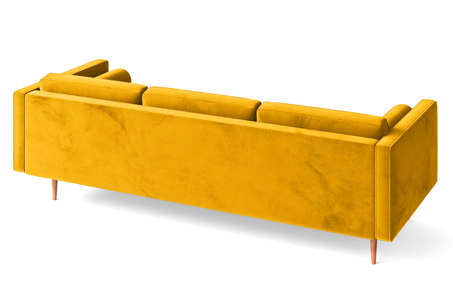 Salerno 4 Seater Sofa Yellow Velvet