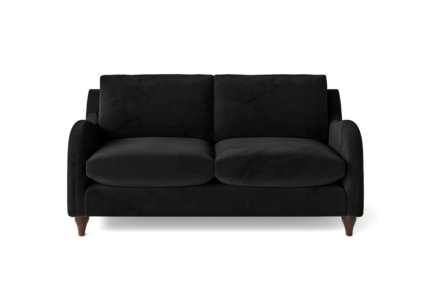 Sallisaw 2 Seater Sofa Black Velvet