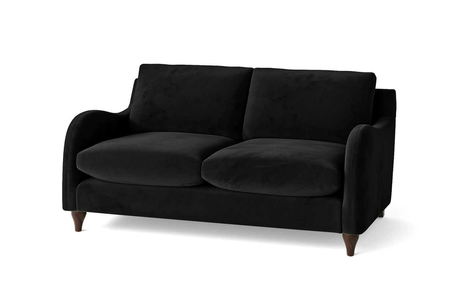 Sallisaw 2 Seater Sofa Black Velvet