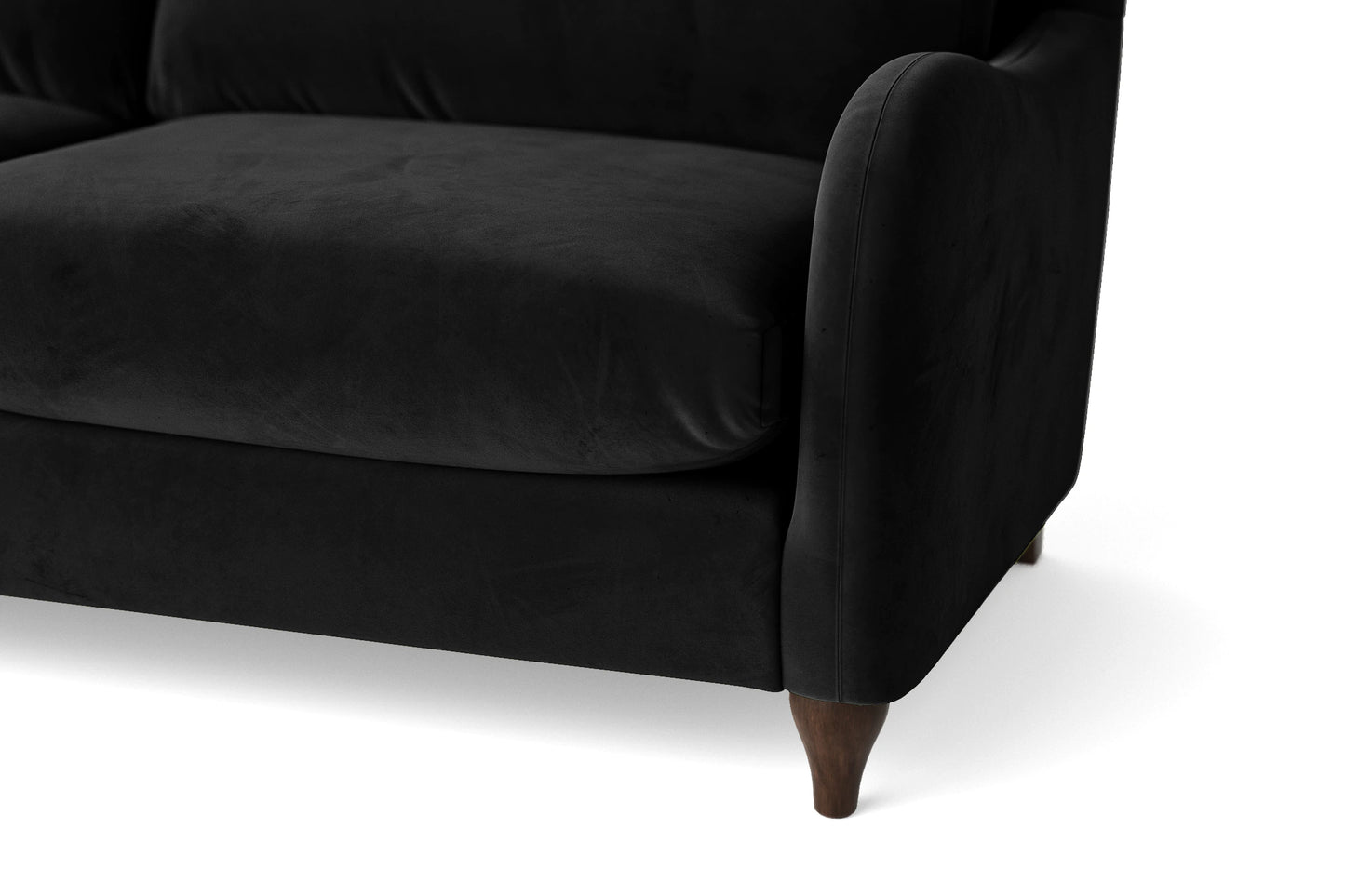 Sallisaw 2 Seater Sofa Black Velvet