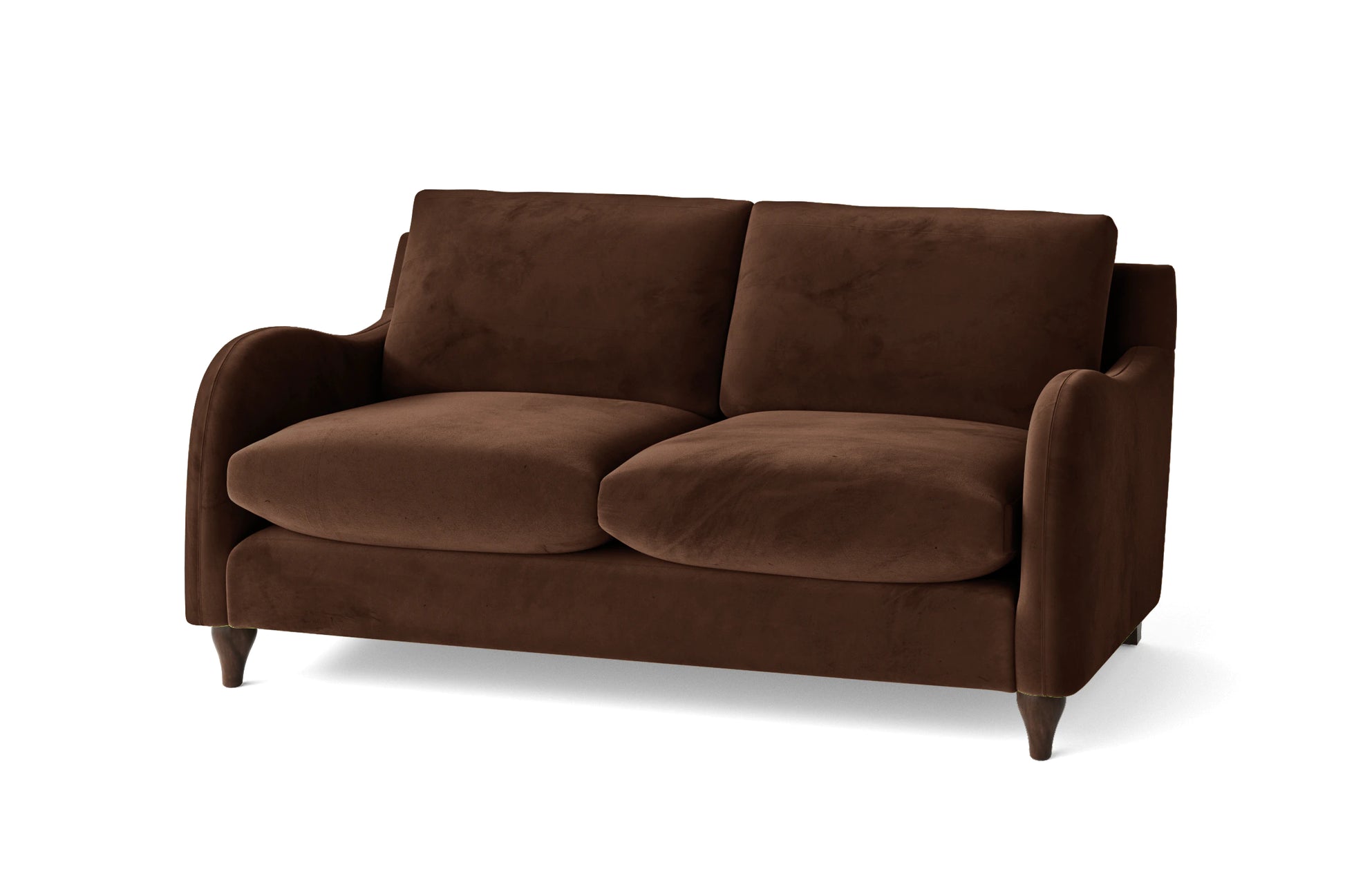 Sallisaw 2 Seater Sofa Coffee Brown Velvet