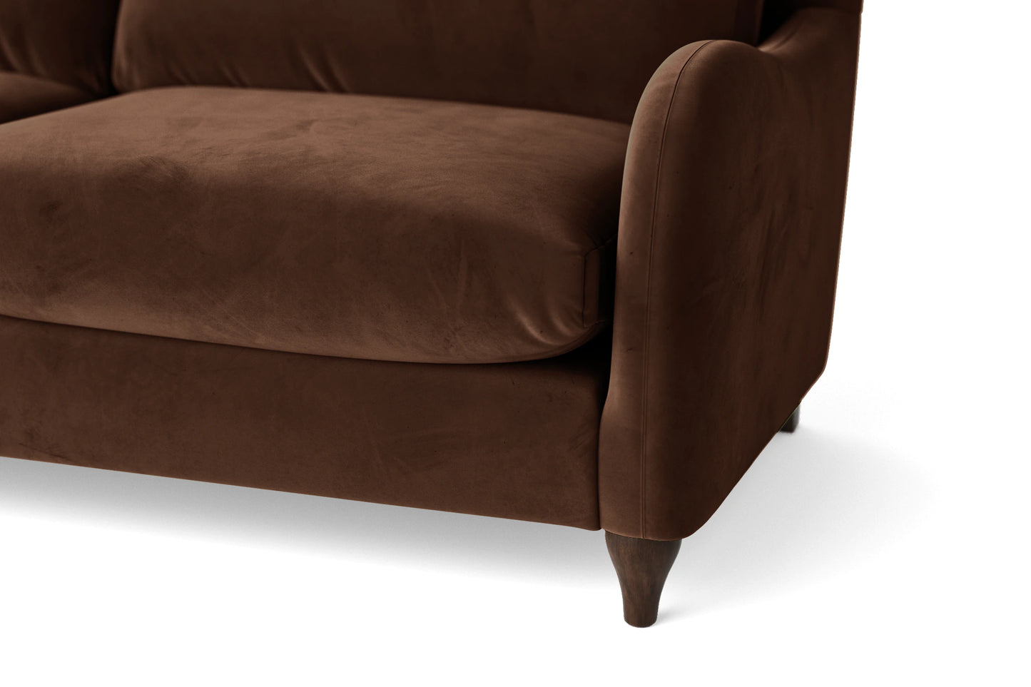 Sallisaw 2 Seater Sofa Coffee Brown Velvet