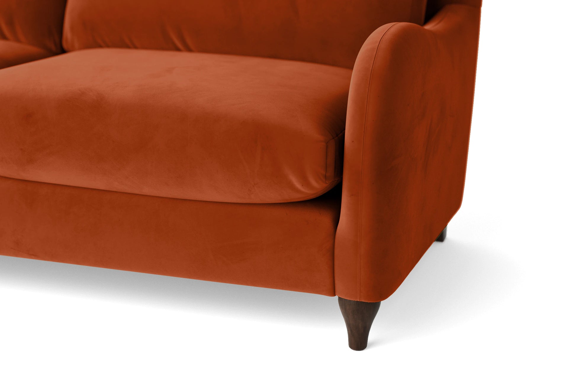 Sallisaw 2 Seater Sofa Orange Velvet