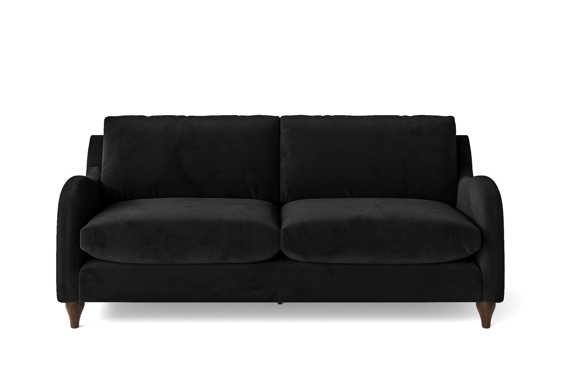 Sallisaw 3 Seater Sofa Black Velvet