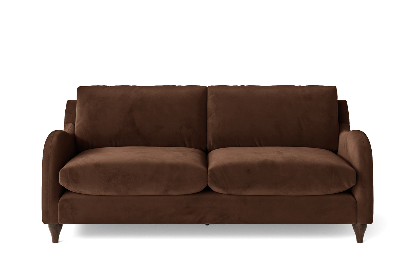 Sallisaw 3 Seater Sofa Coffee Brown Velvet