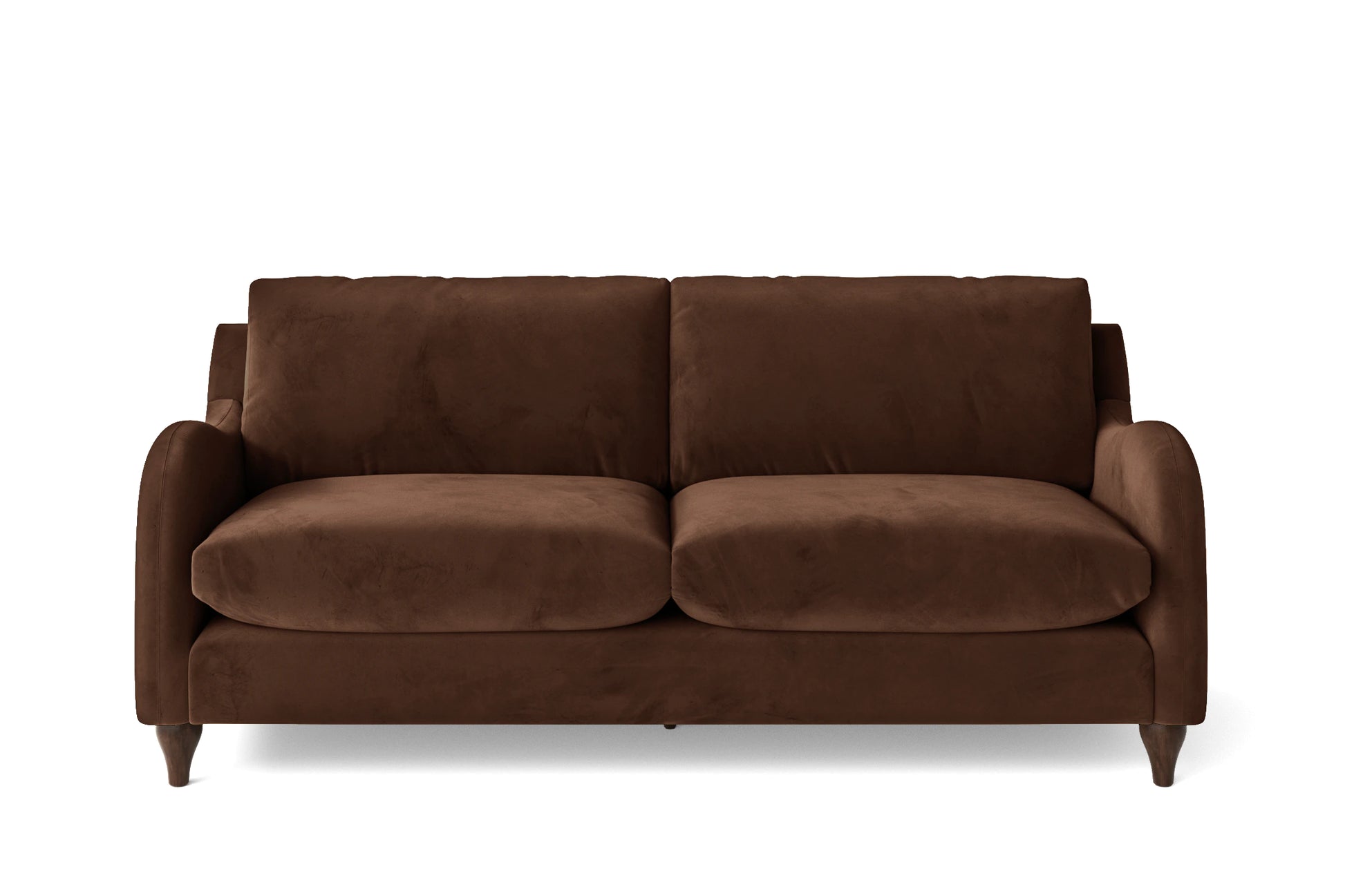 Sallisaw 3 Seater Sofa Coffee Brown Velvet