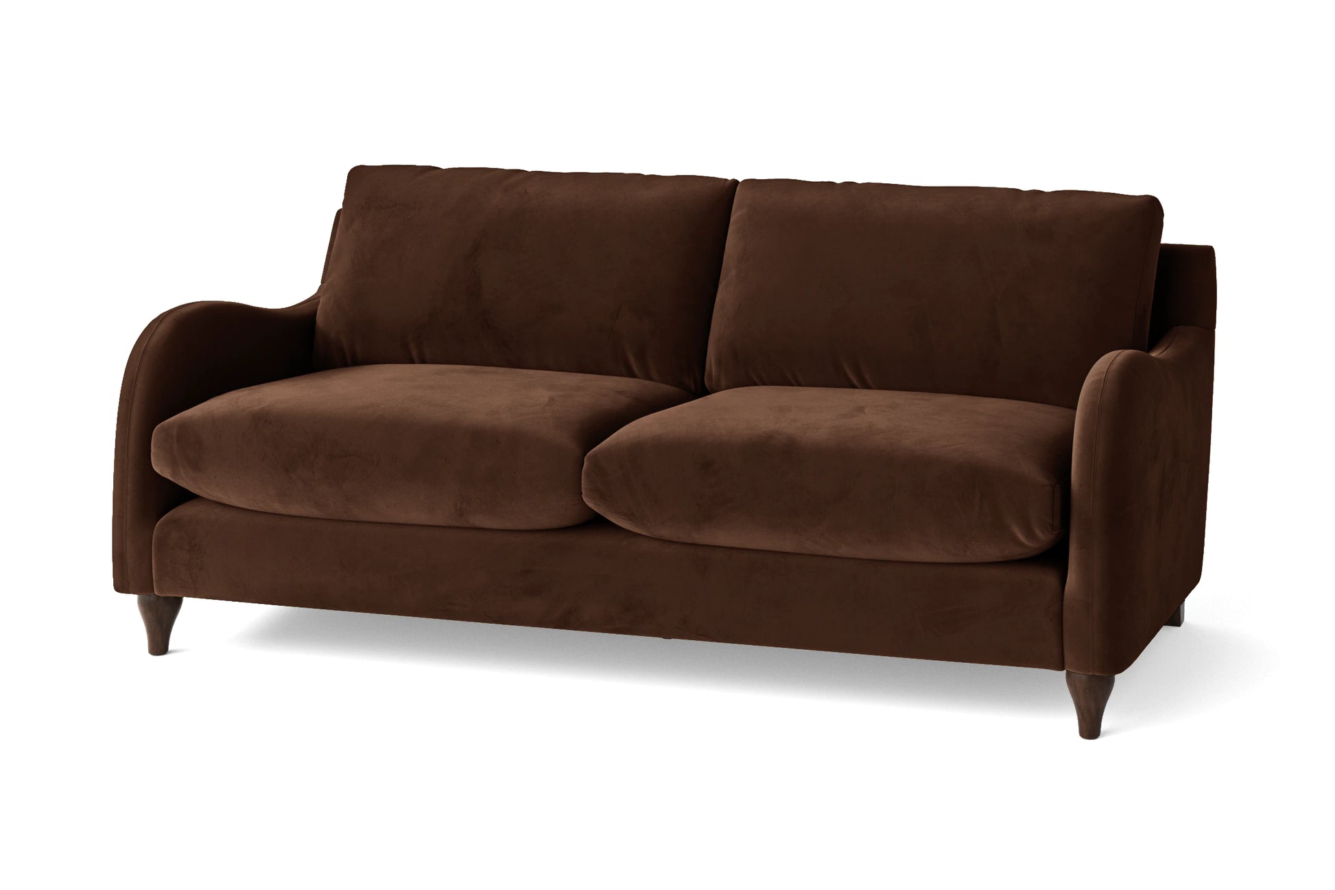 Sallisaw 3 Seater Sofa Coffee Brown Velvet