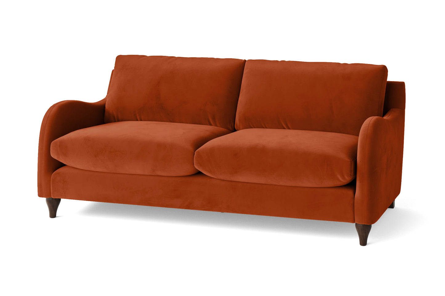 Sallisaw 3 Seater Sofa Orange Velvet