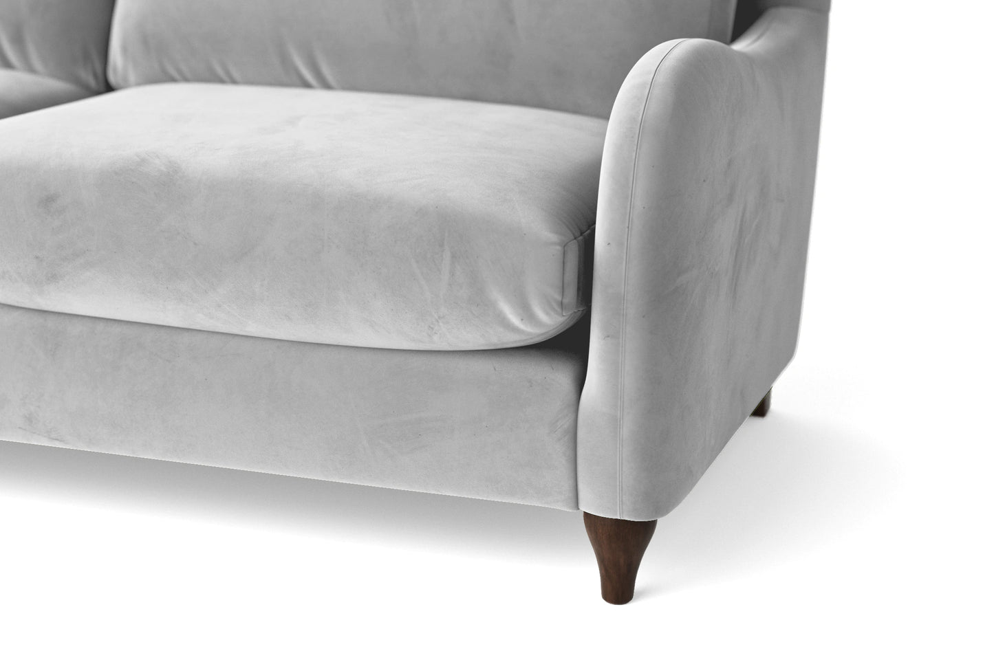 Sallisaw 3 Seater Sofa White Velvet