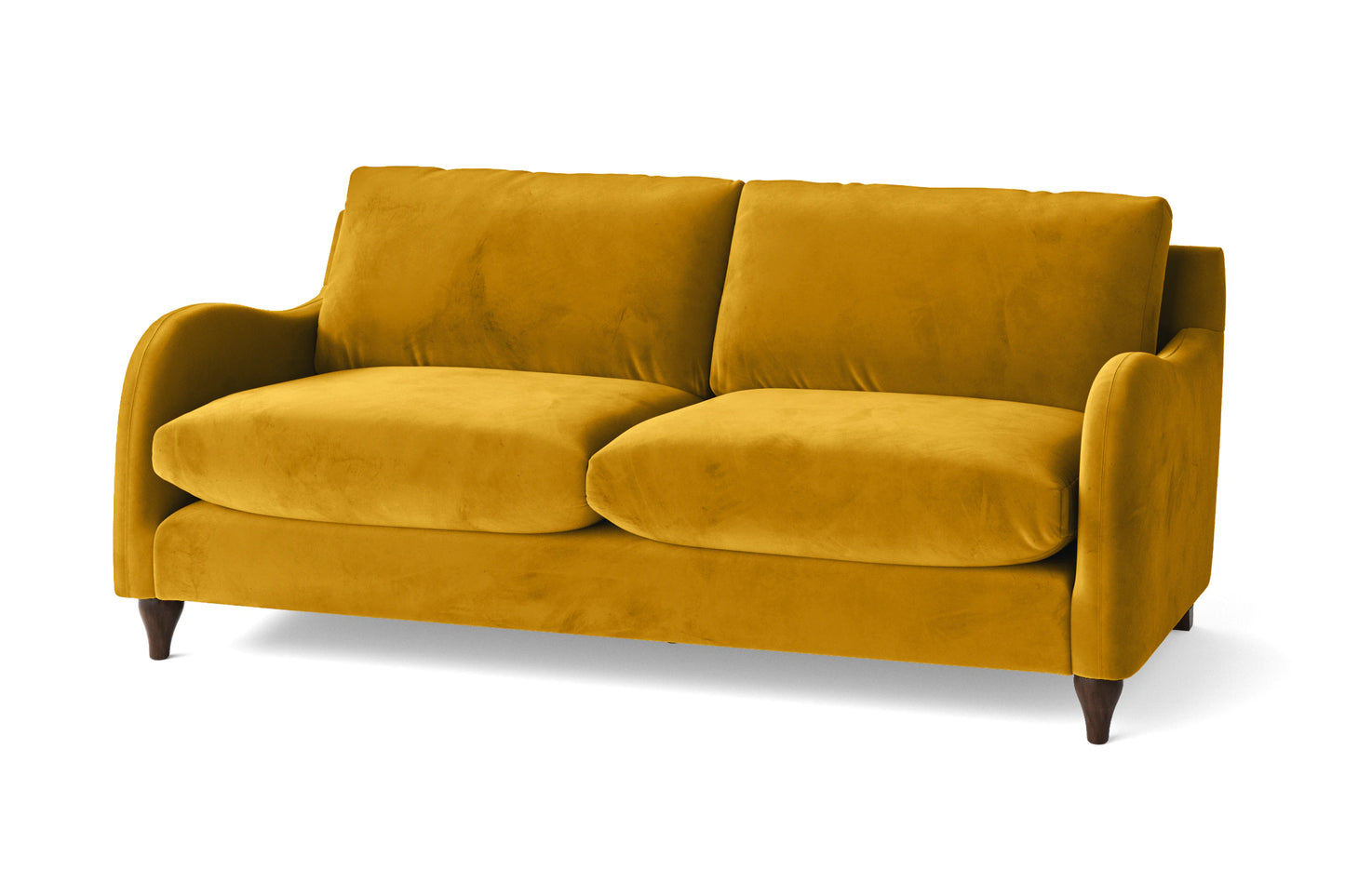 Sallisaw 3 Seater Sofa Yellow Velvet