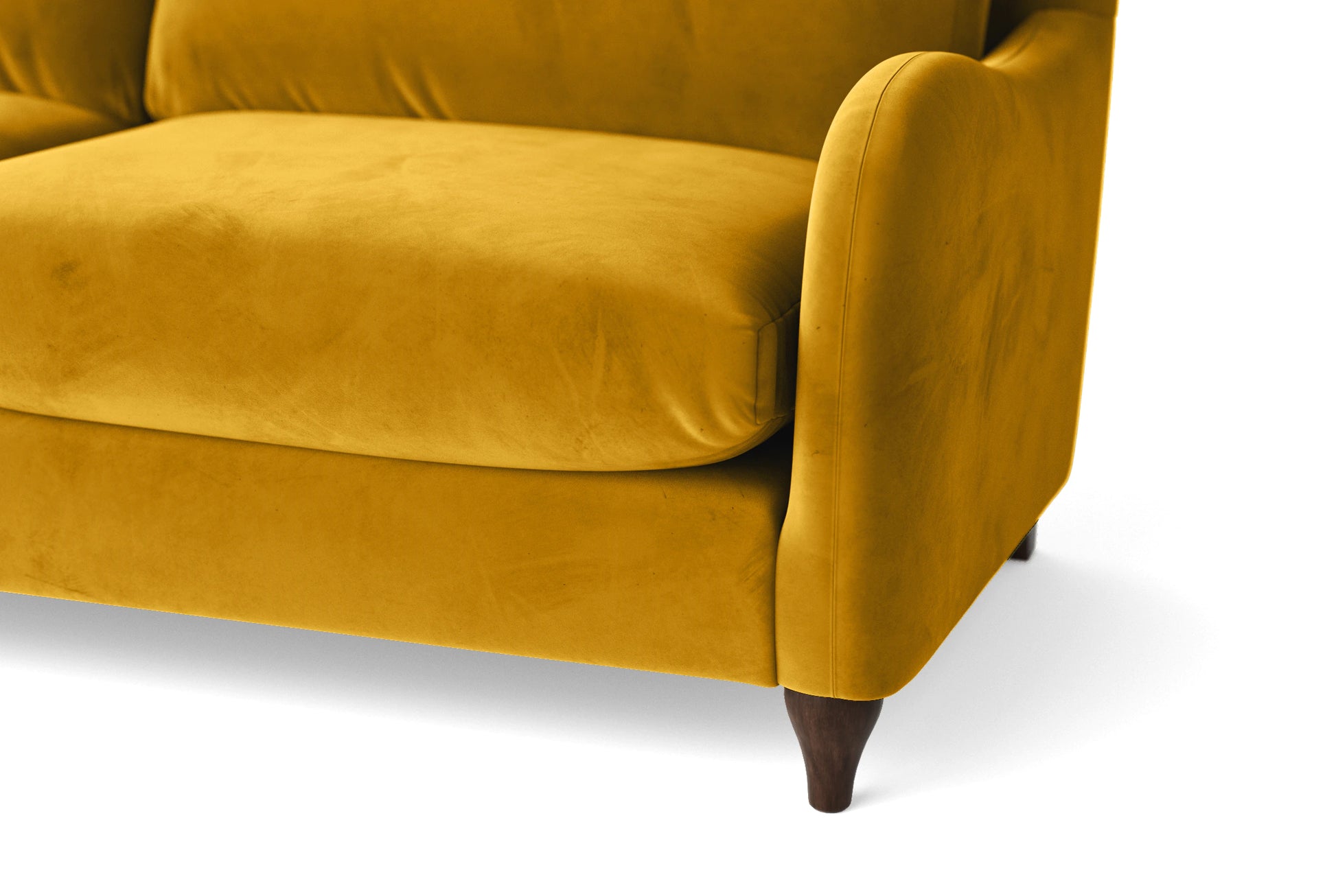 Sallisaw 3 Seater Sofa Yellow Velvet