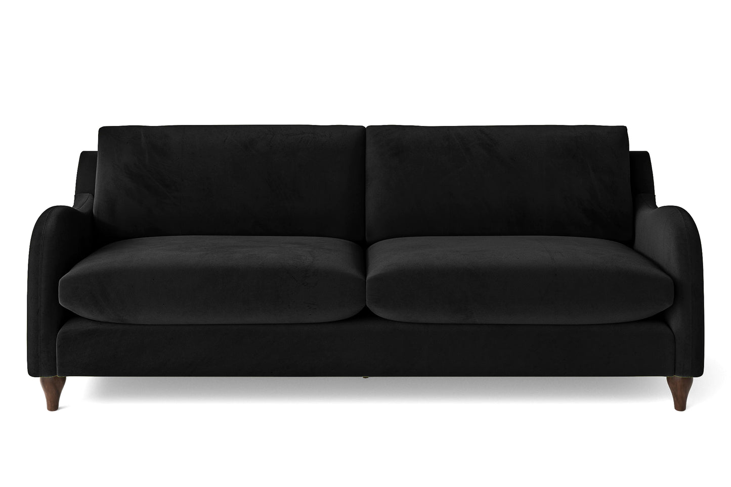 Sallisaw 4 Seater Sofa Black Velvet