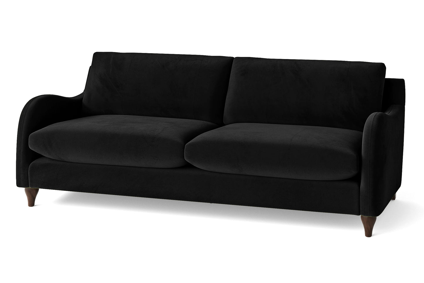 Sallisaw 4 Seater Sofa Black Velvet