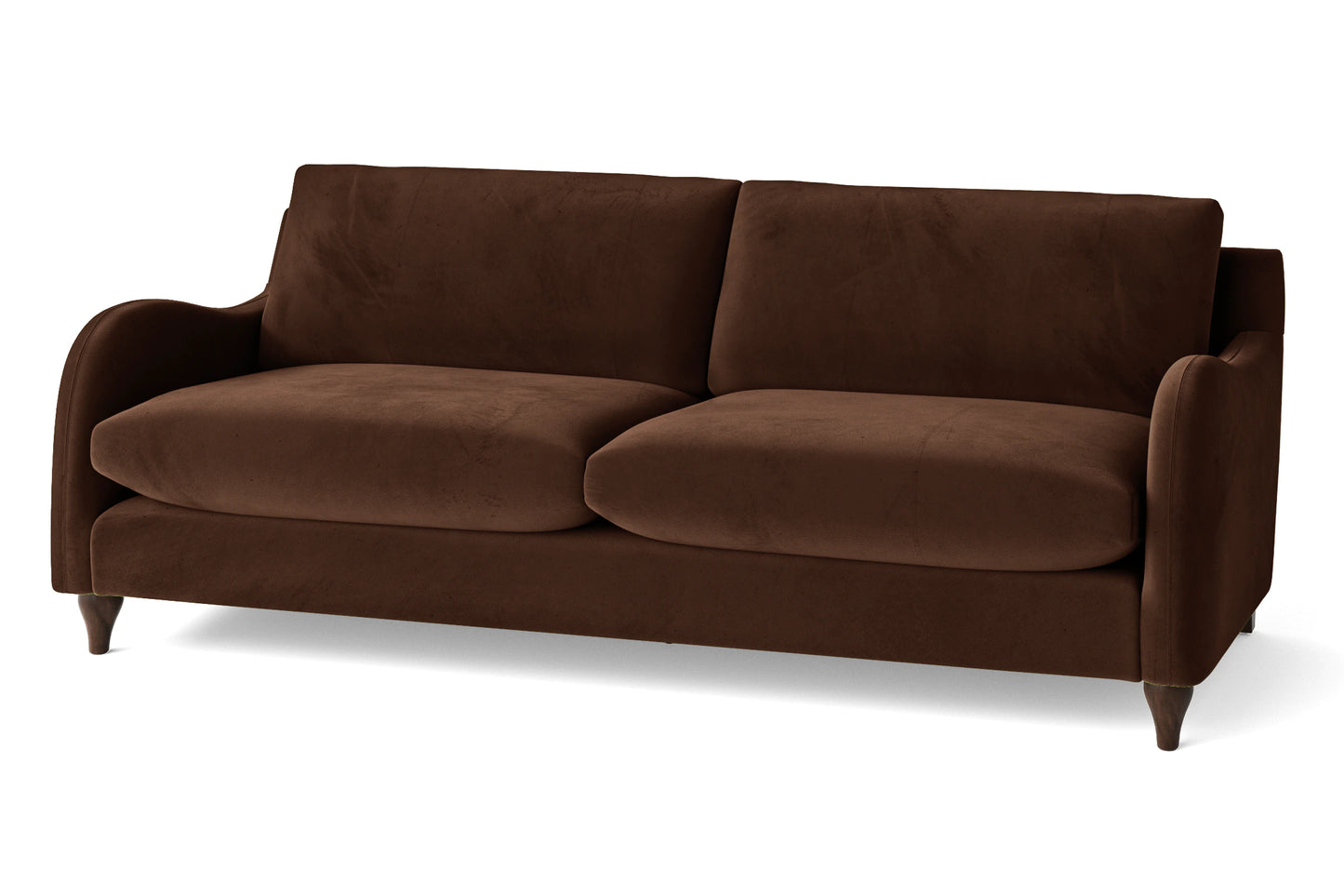 Sallisaw 4 Seater Sofa Coffee Brown Velvet