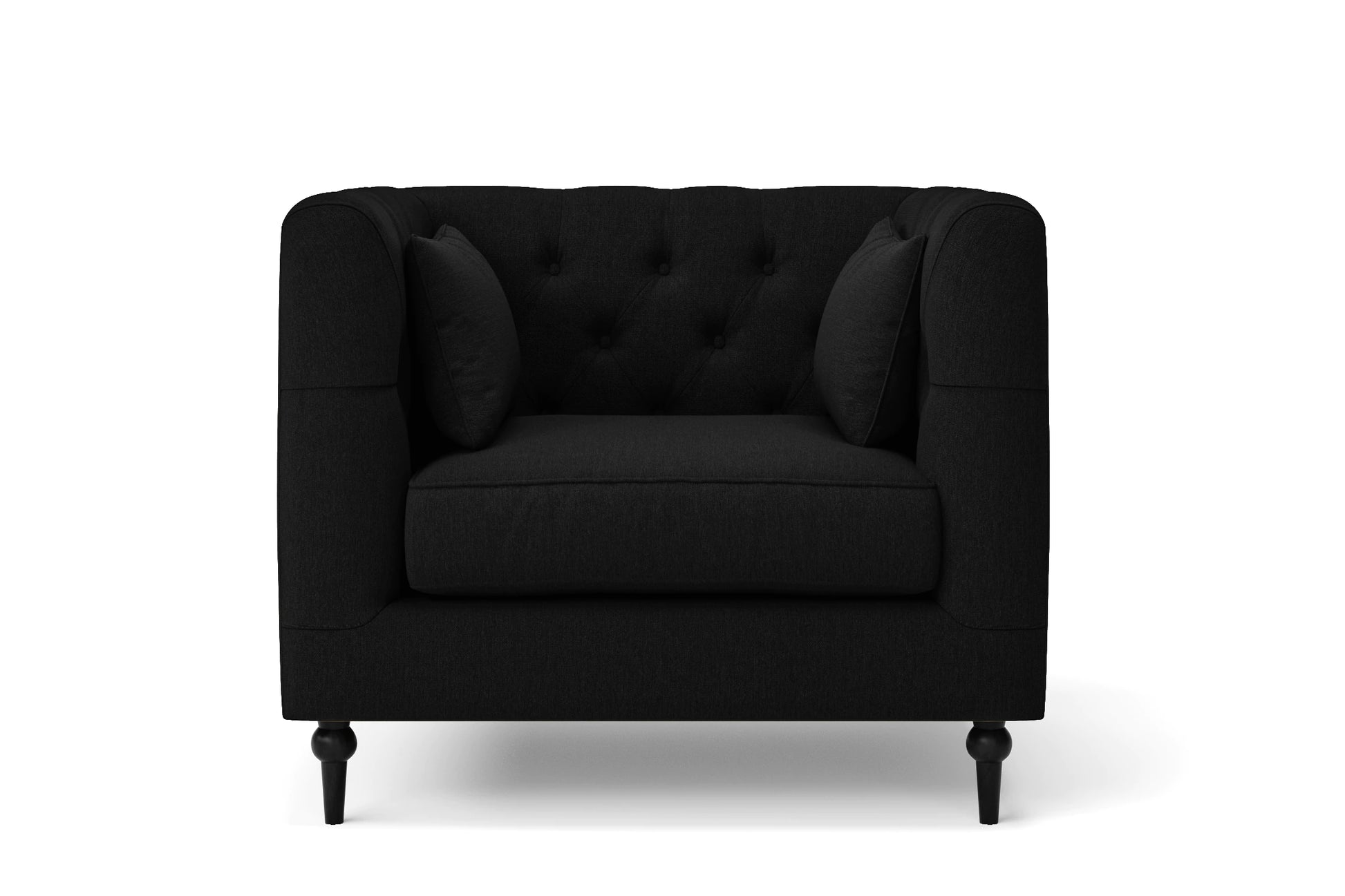 Sanremo Armchair Black Linen Fabric