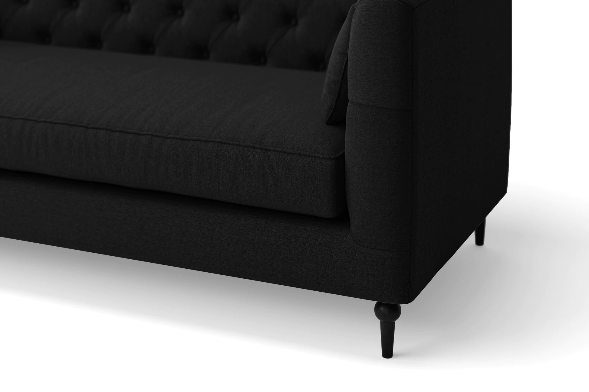 Sanremo Armchair Black Linen Fabric