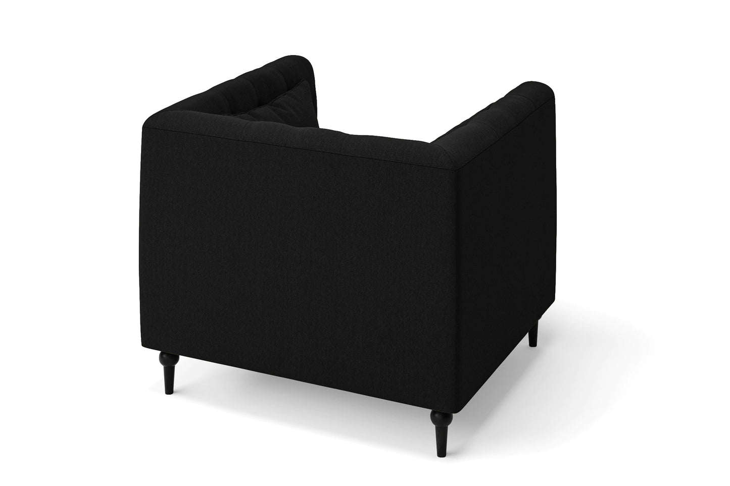 Sanremo Armchair Black Linen Fabric