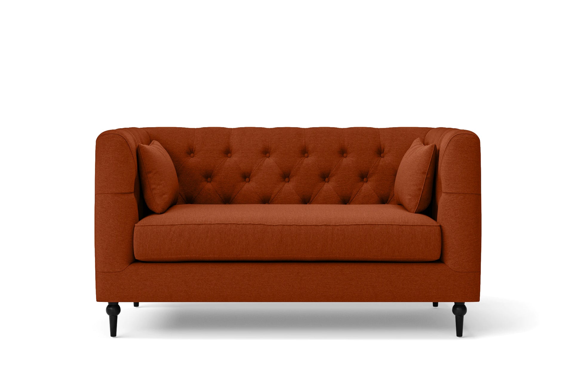 Sanremo 2 Seater Sofa Orange Linen Fabric