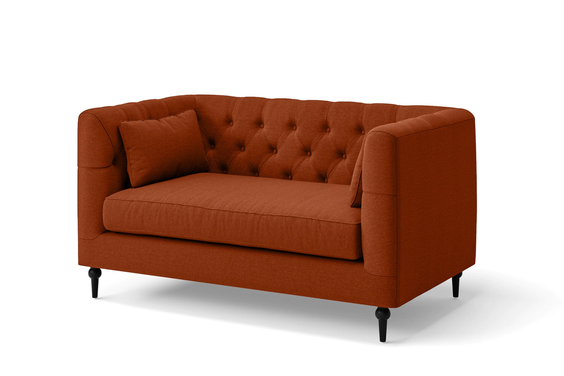 Sanremo 2 Seater Sofa Orange Linen Fabric