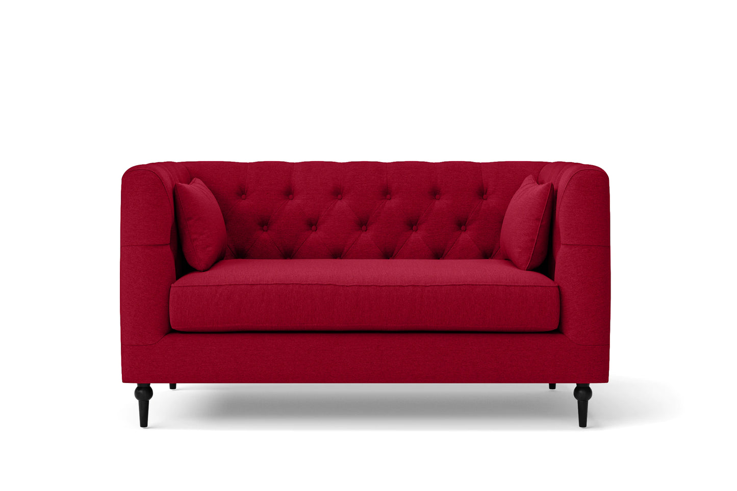 Sanremo 2 Seater Sofa Red Linen Fabric