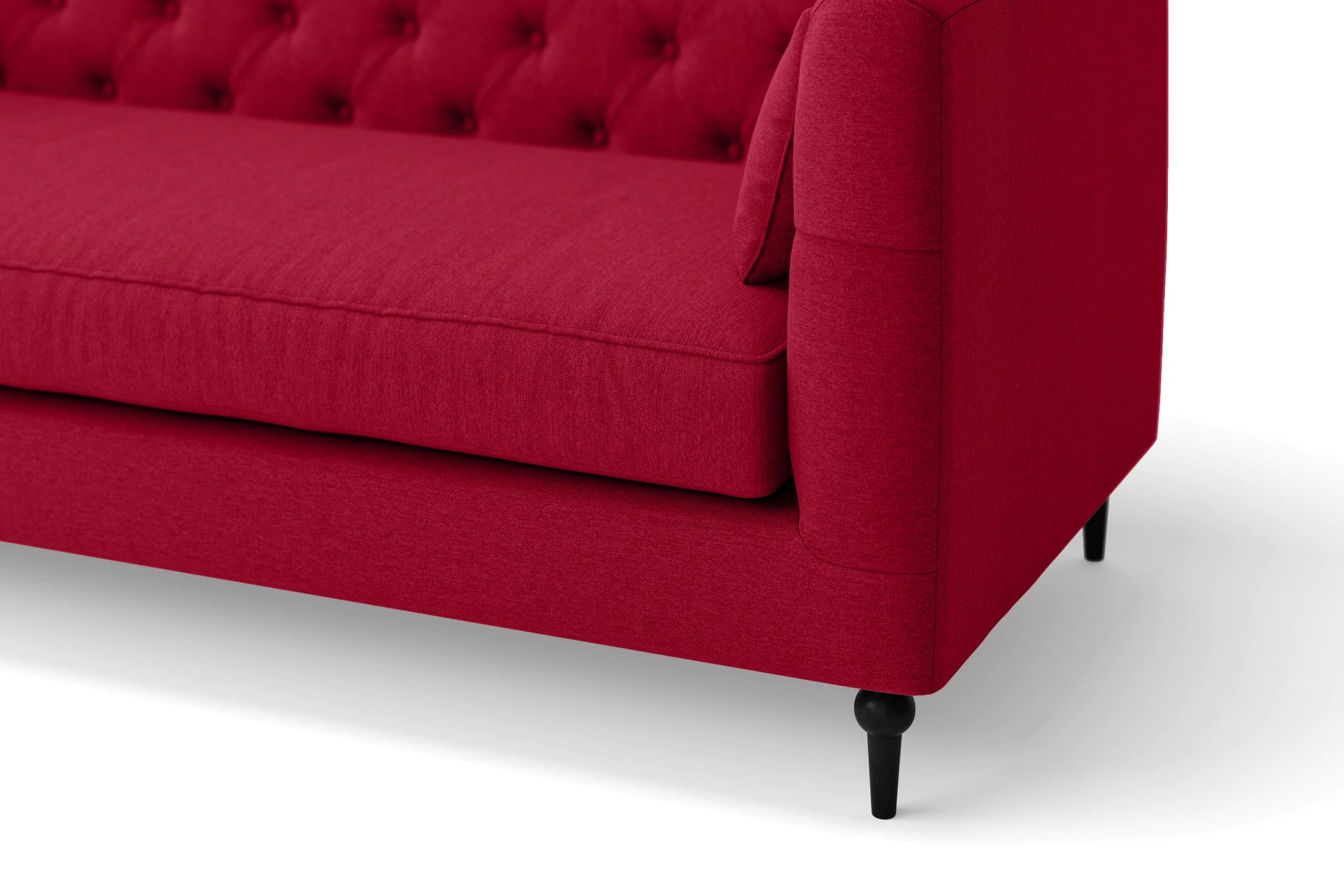 Sanremo 2 Seater Sofa Red Linen Fabric