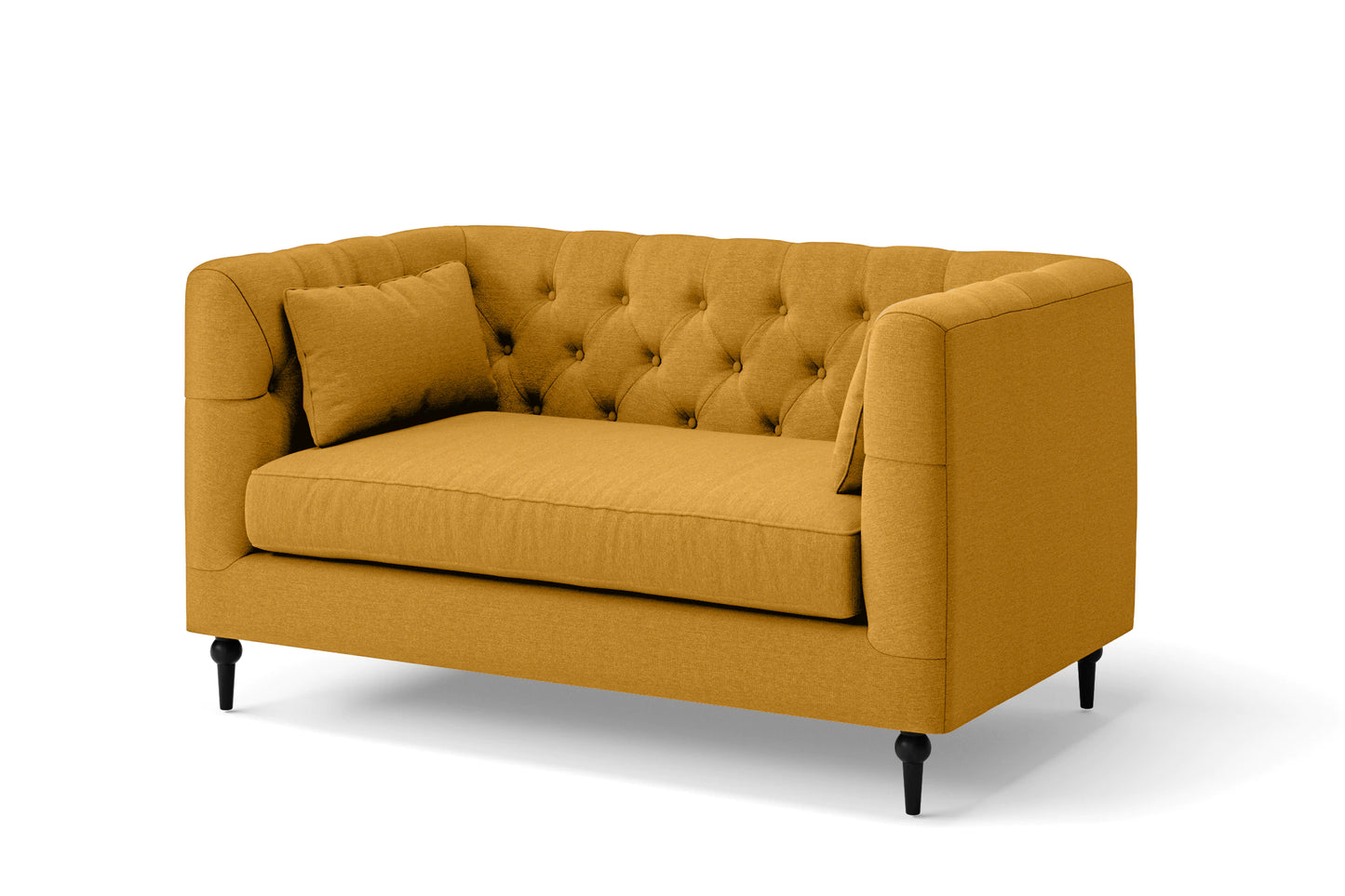 Sanremo 2 Seater Sofa Yellow Linen Fabric