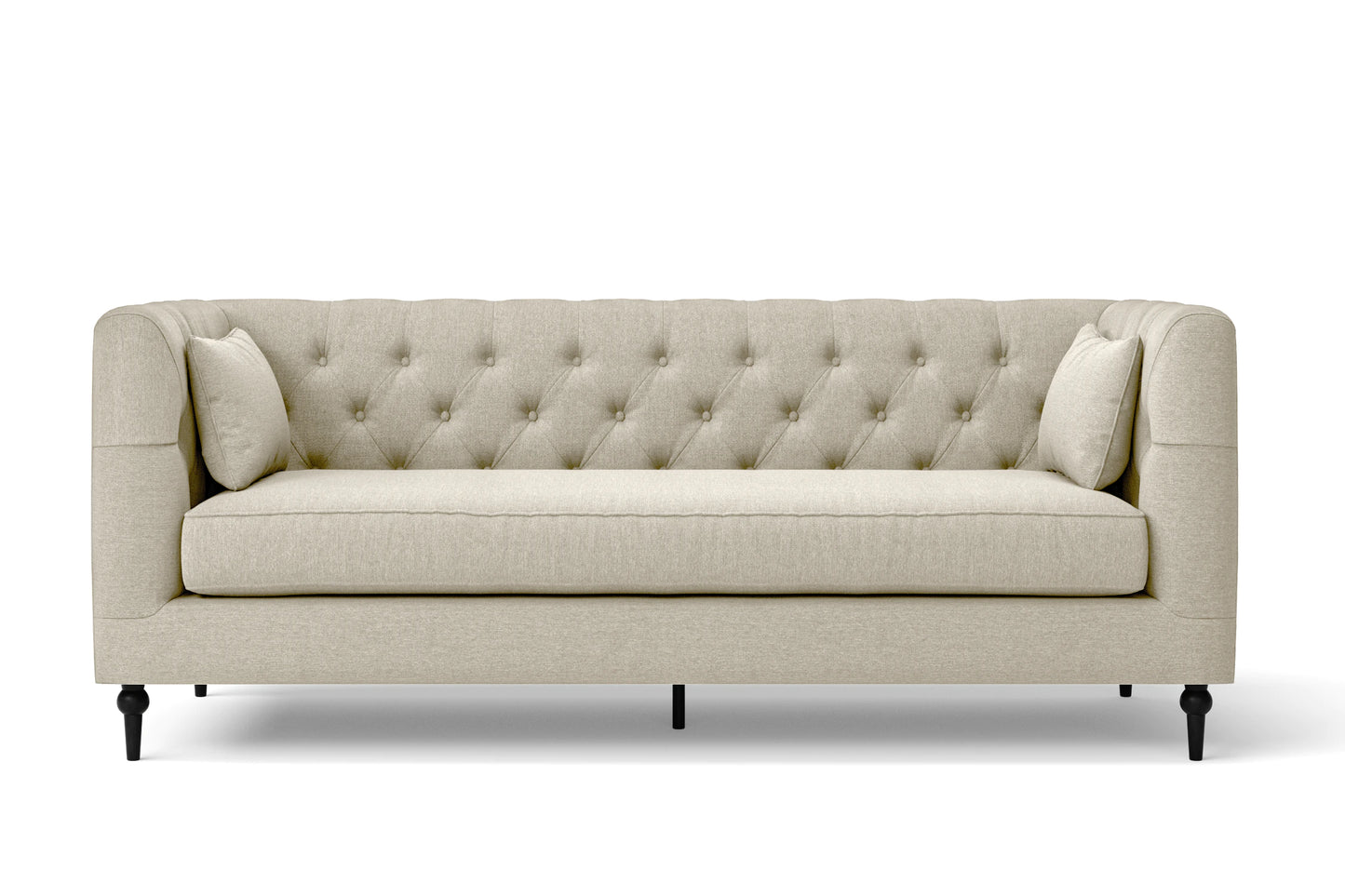 Sanremo 3 Seater Sofa Cream Linen Fabric