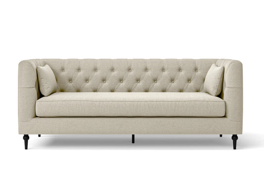 Sanremo 3 Seater Sofa Cream Linen Fabric