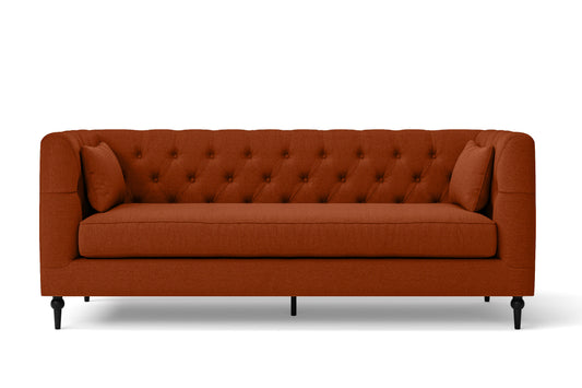 Sanremo 3 Seater Sofa Orange Linen Fabric