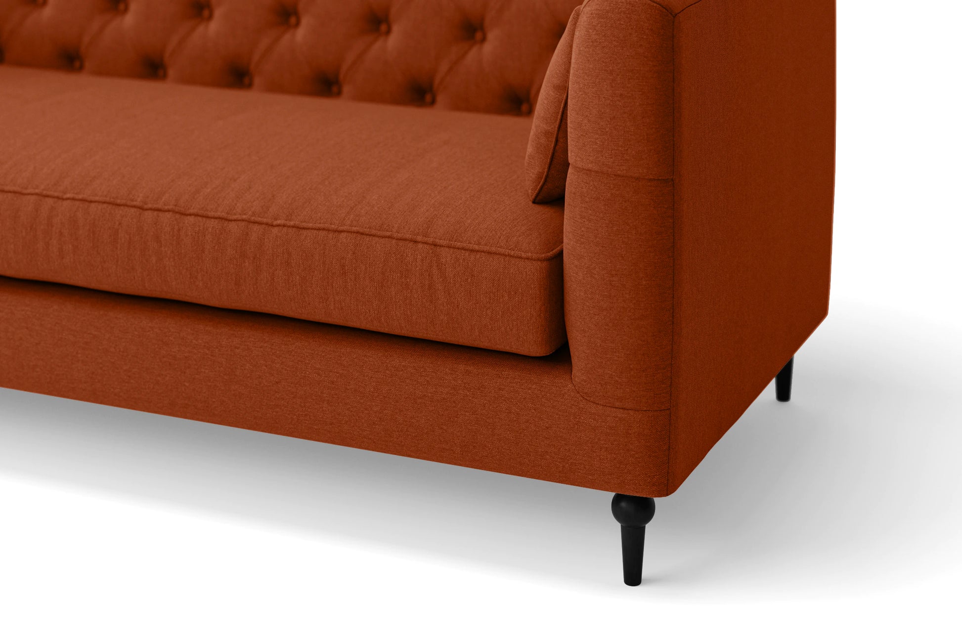 Sanremo 3 Seater Sofa Orange Linen Fabric