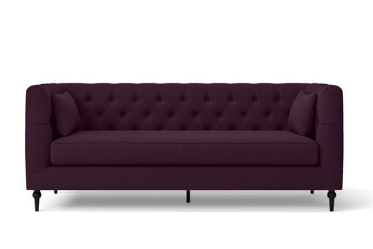 Sanremo 3 Seater Sofa Purple Linen Fabric