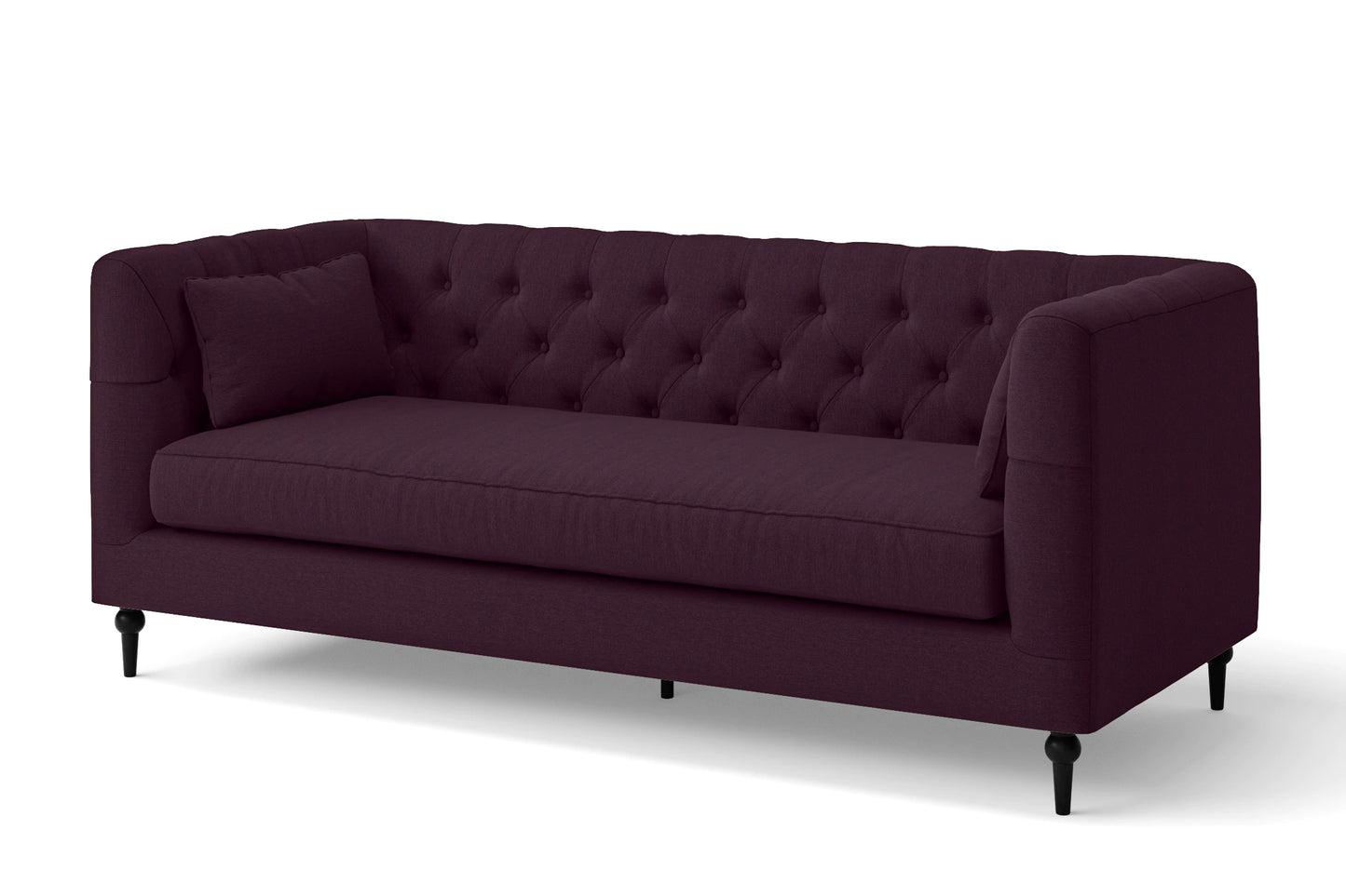 Sanremo 3 Seater Sofa Purple Linen Fabric