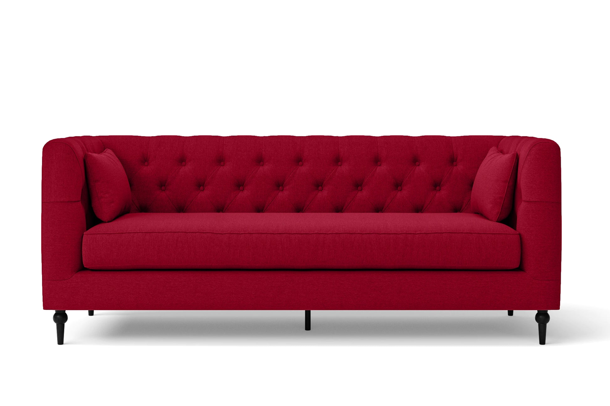 Sanremo 3 Seater Sofa Red Linen Fabric