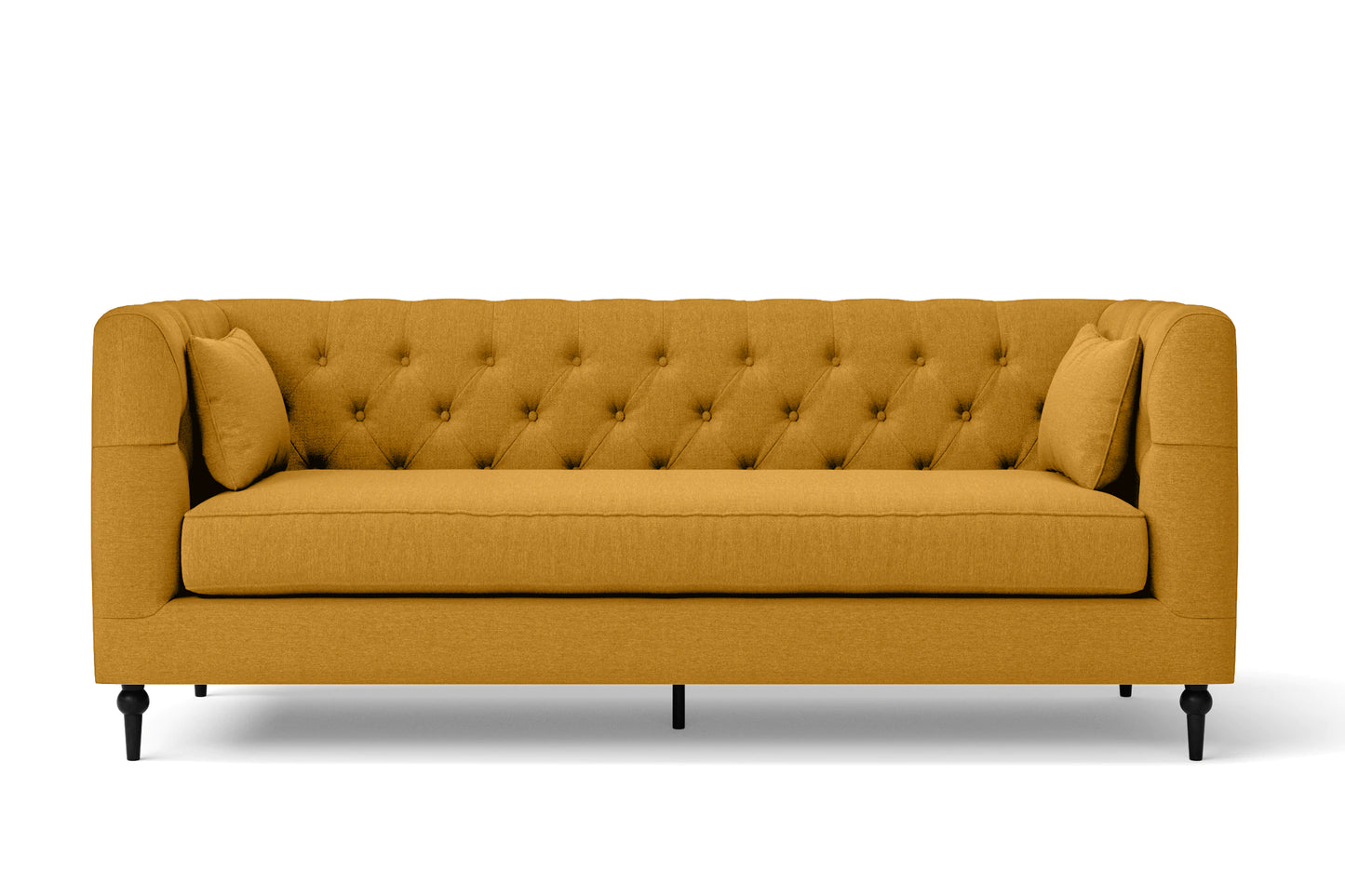 Sanremo 3 Seater Sofa Yellow Linen Fabric