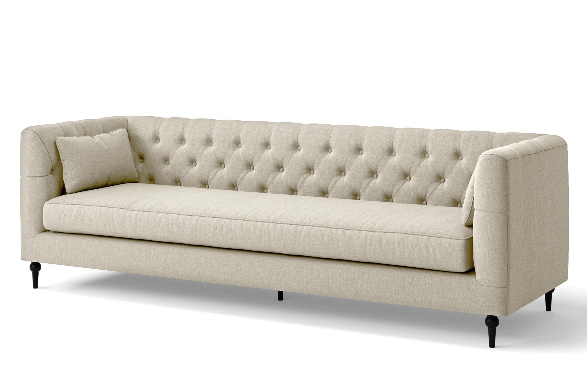 Sanremo 4 Seater Sofa Cream Linen Fabric