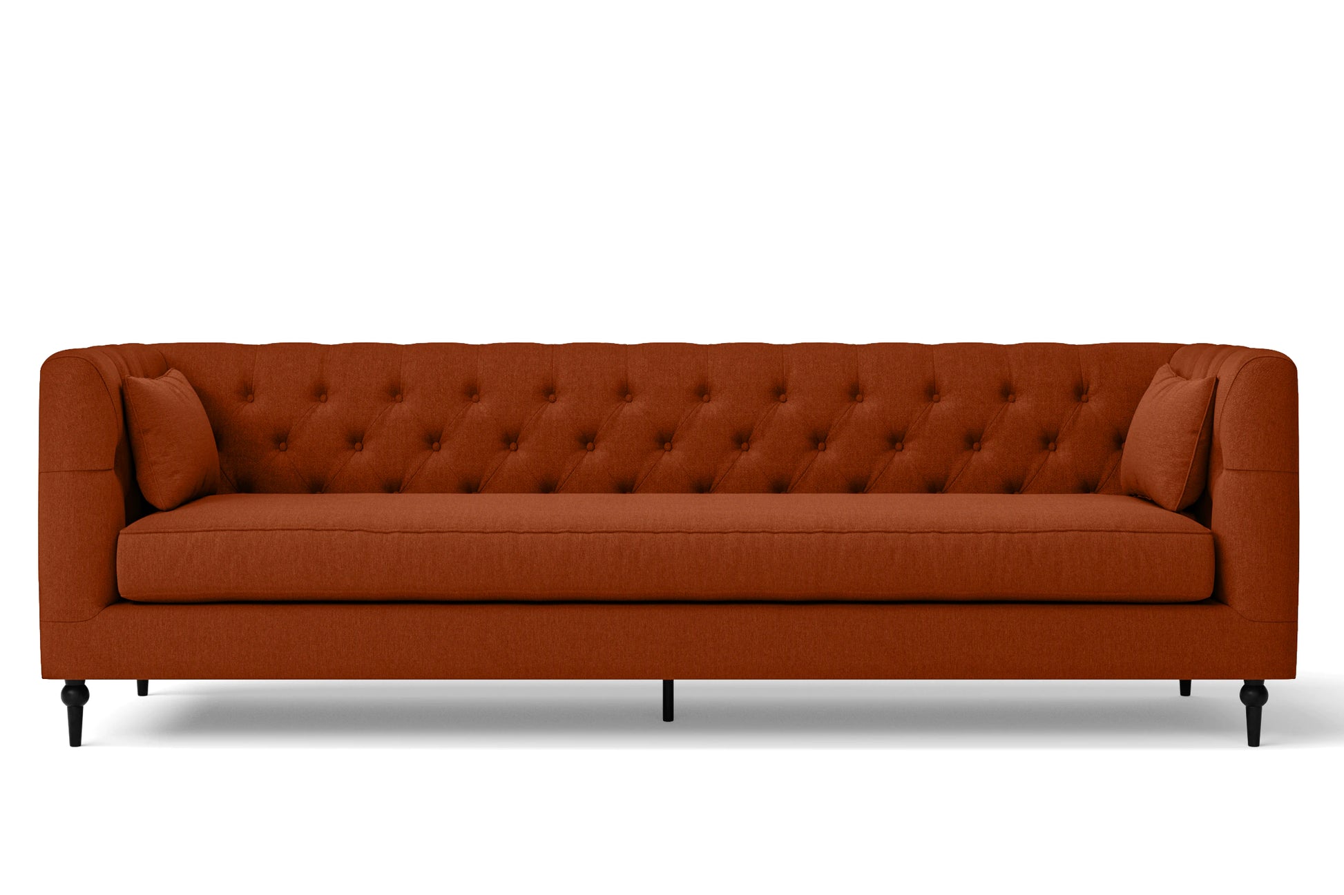 Sanremo 4 Seater Sofa Orange Linen Fabric