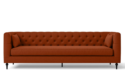 Sanremo 4 Seater Sofa Orange Linen Fabric