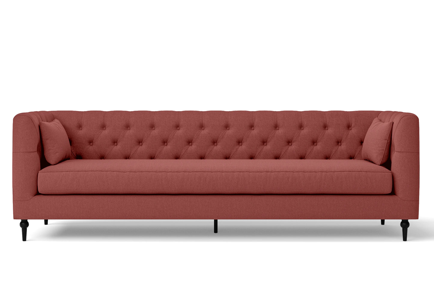 Sanremo 4 Seater Sofa Rose Pink Linen Fabric