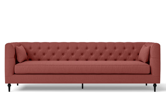 Sanremo 4 Seater Sofa Rose Pink Linen Fabric