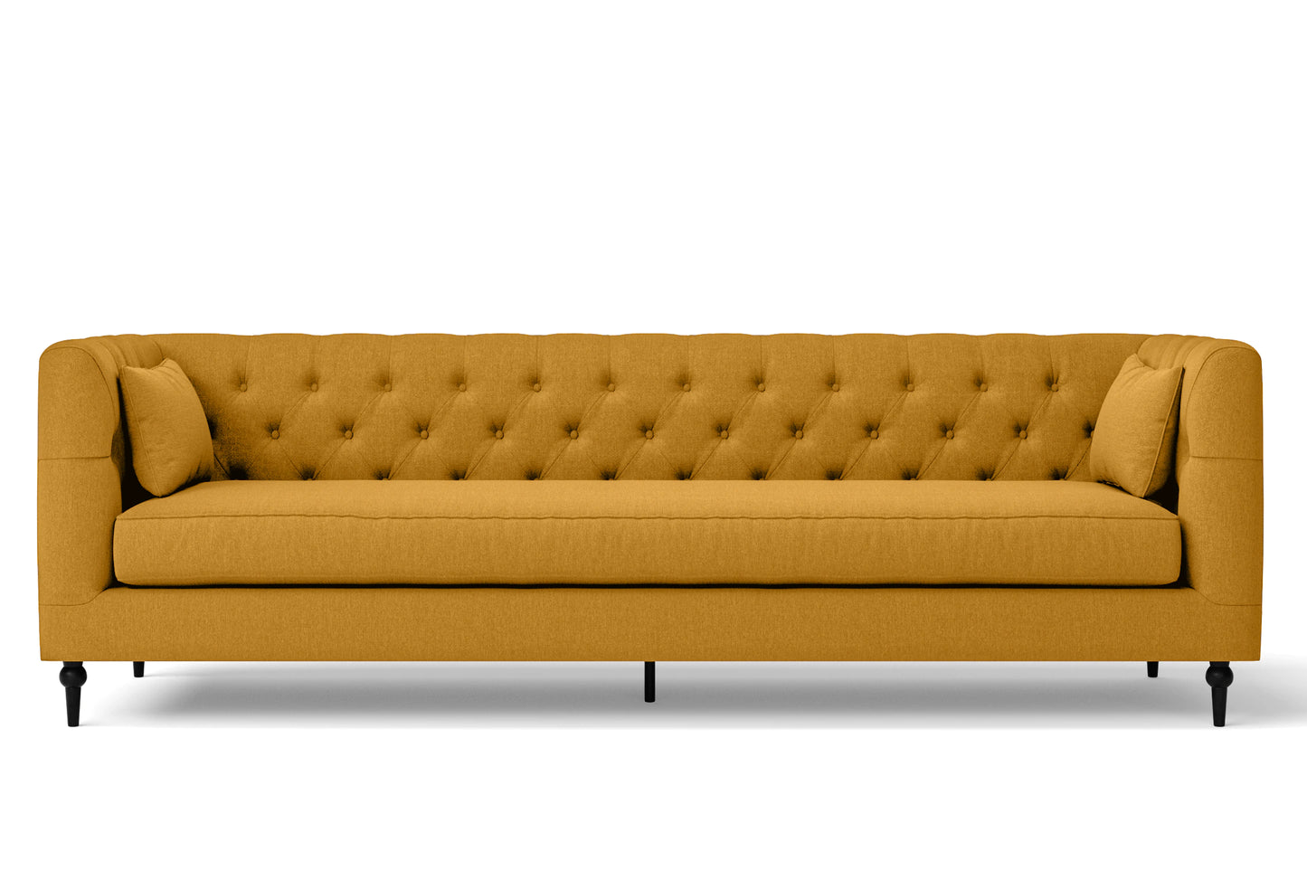 Sanremo 4 Seater Sofa Yellow Linen Fabric