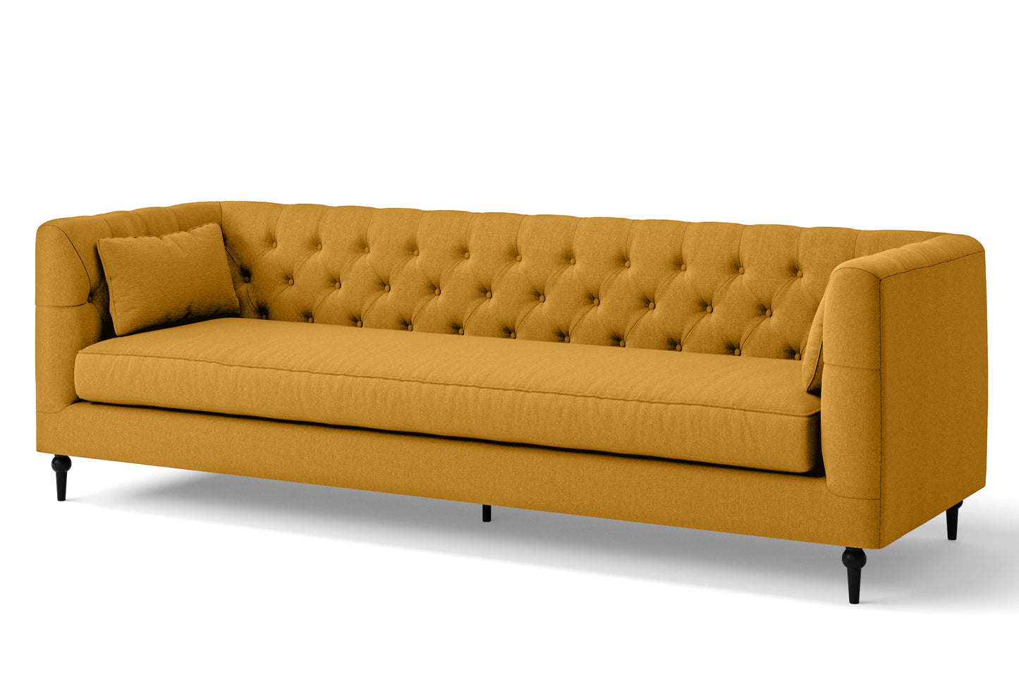 Sanremo 4 Seater Sofa Yellow Linen Fabric