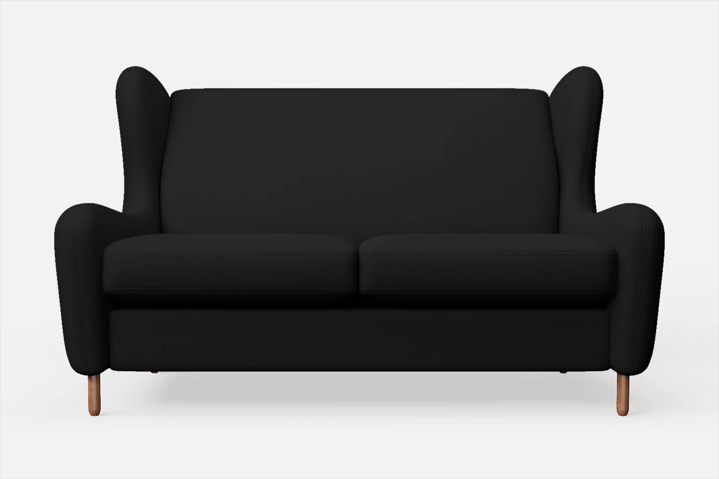 Sassari 2 Seater Sofa Black Leather