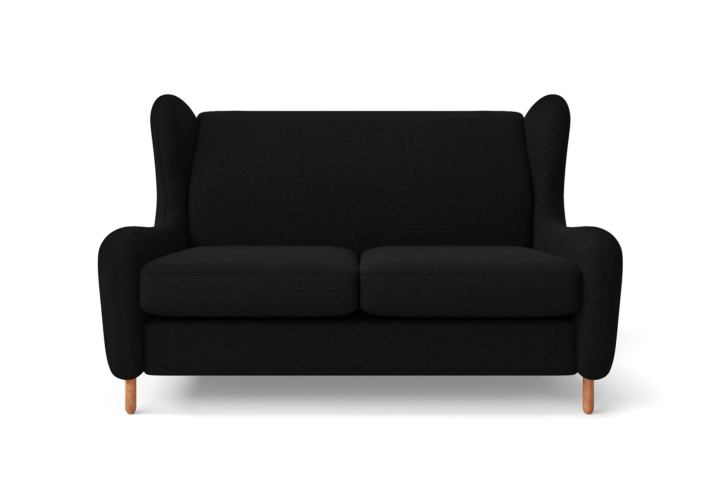 Sassari 2 Seater Sofa Black Linen Fabric