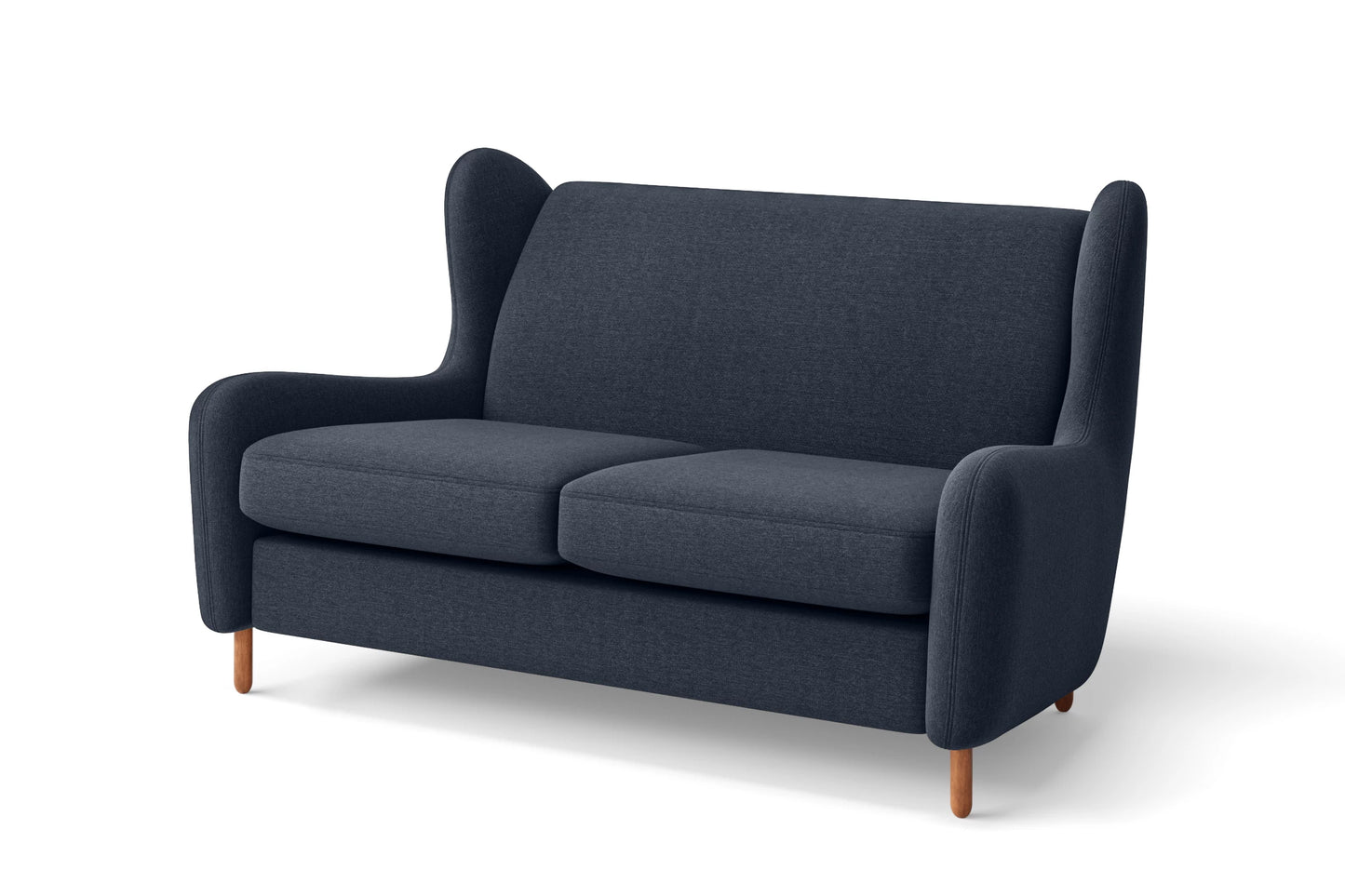 Sassari 2 Seater Sofa Dark Blue Linen Fabric