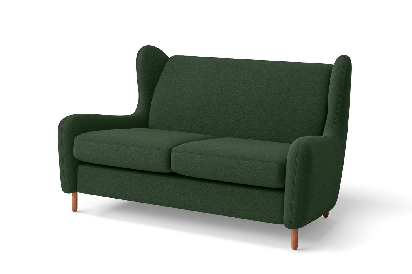 Sassari 2 Seater Sofa Forest Green Linen Fabric