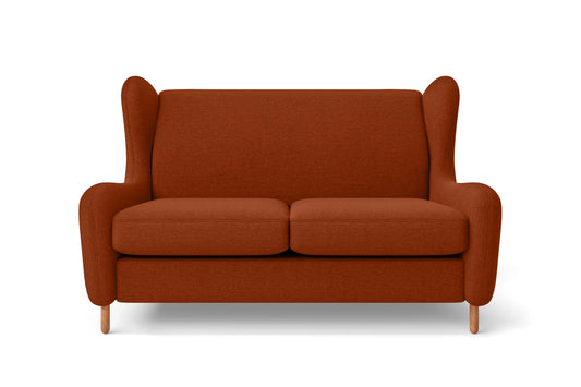 Sassari 2 Seater Sofa Orange Linen Fabric