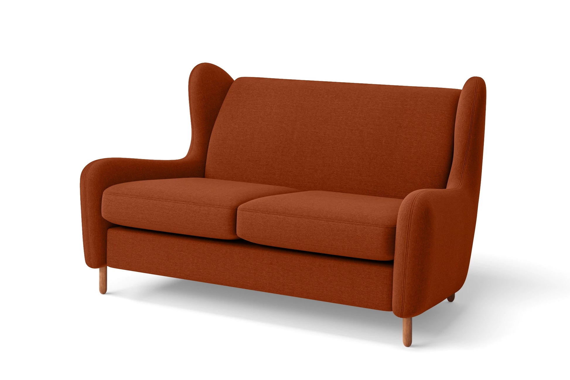 Sassari 2 Seater Sofa Orange Linen Fabric