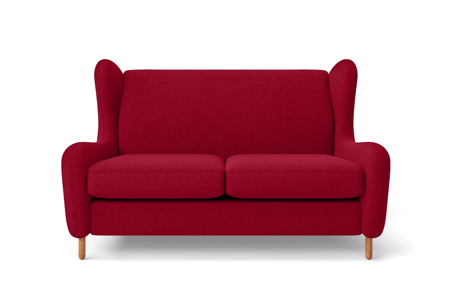 Sassari 2 Seater Sofa Red Linen Fabric