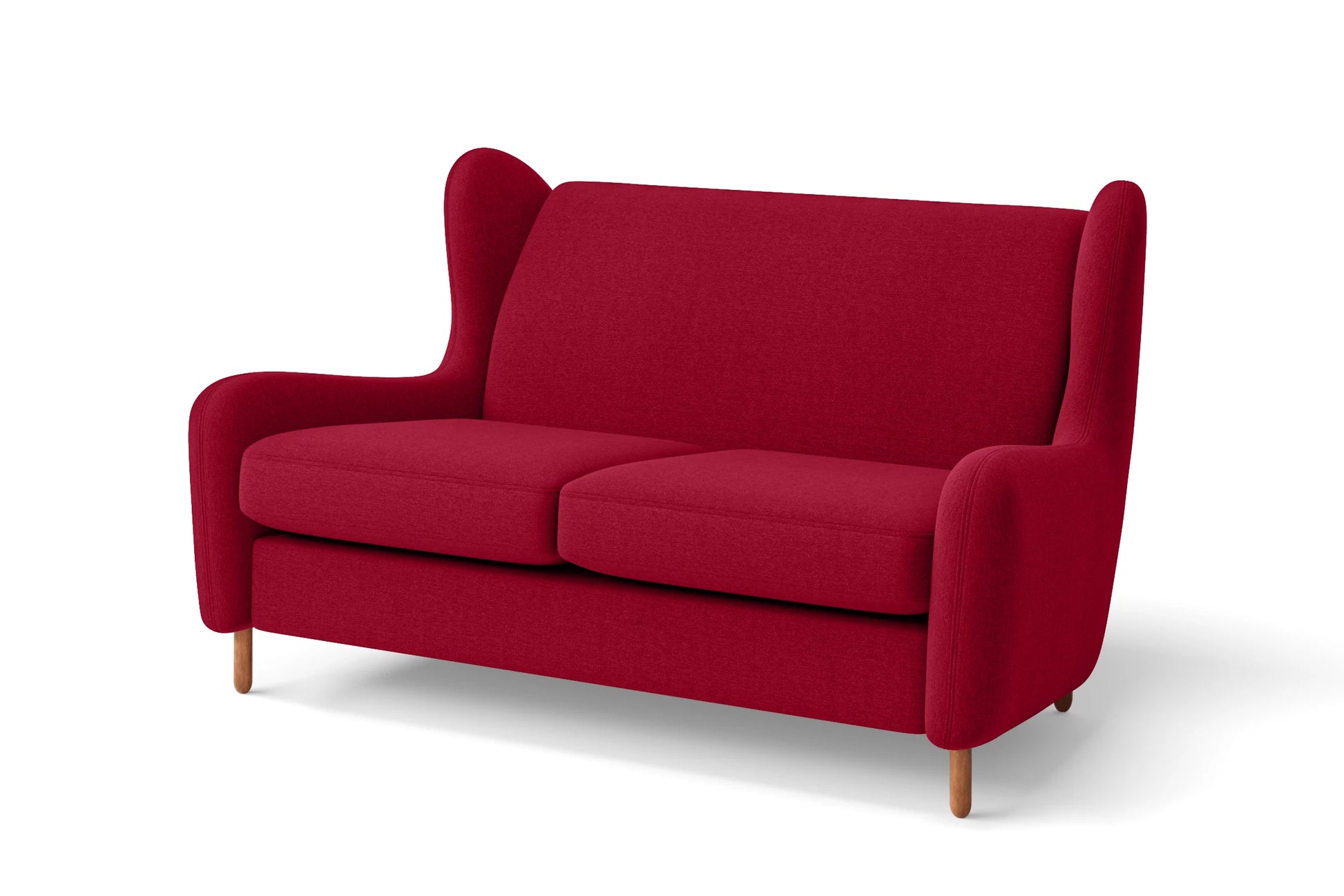 Sassari 2 Seater Sofa Red Linen Fabric