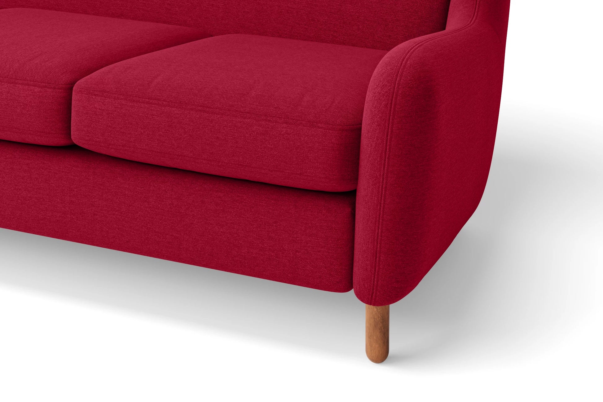 Sassari 2 Seater Sofa Red Linen Fabric